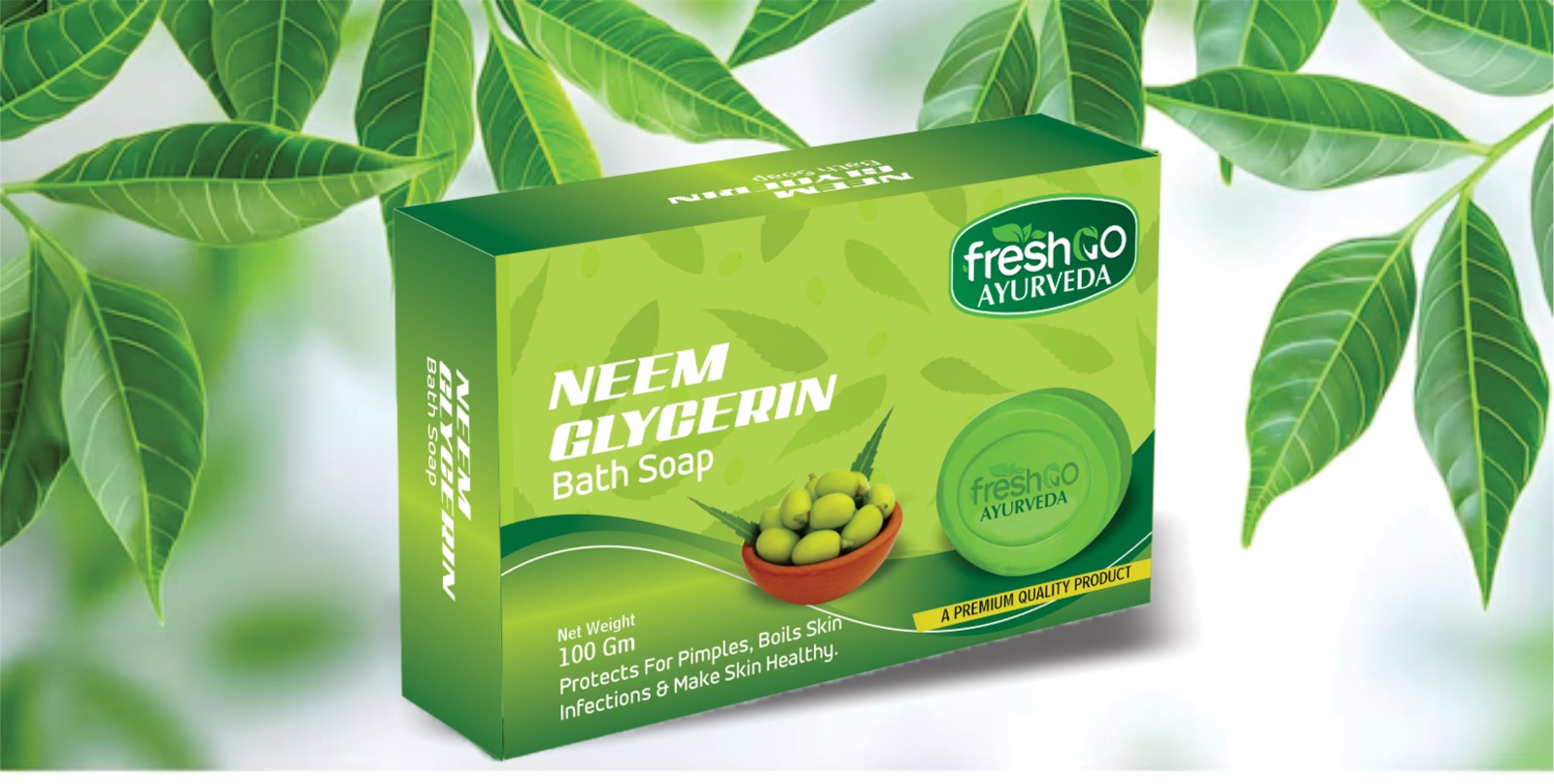 Freshgo ayurveda Neem Glycerin bath soap 100gm